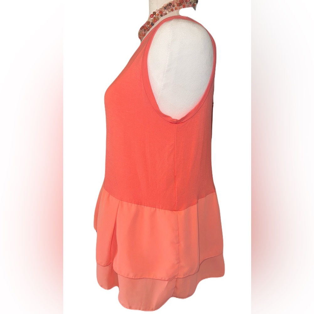 Gibson Latimer Coral Peplum Tank Top NWT Size M - Picture 8 of 11